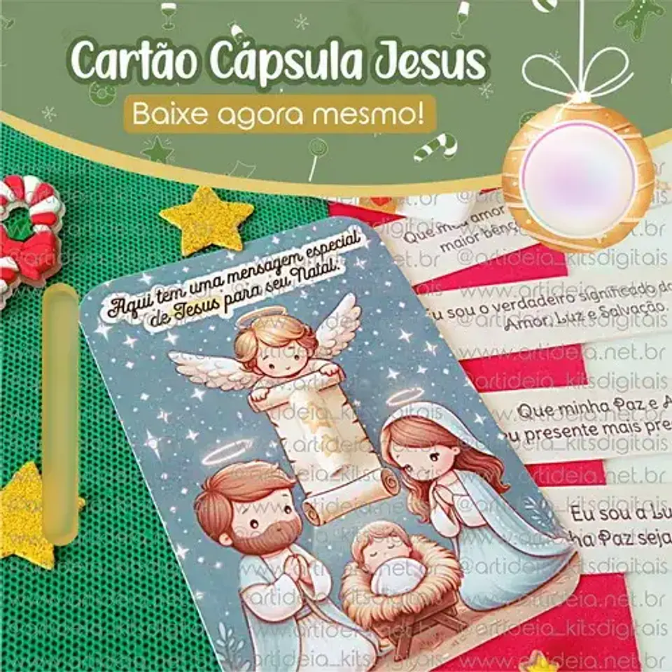Arquivo Natal Cristão Cartão Capsula - ART IDEIA 1