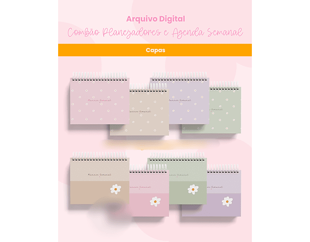 Arquivo Combão Planejadores e Agenda Semanal - Branco Papel