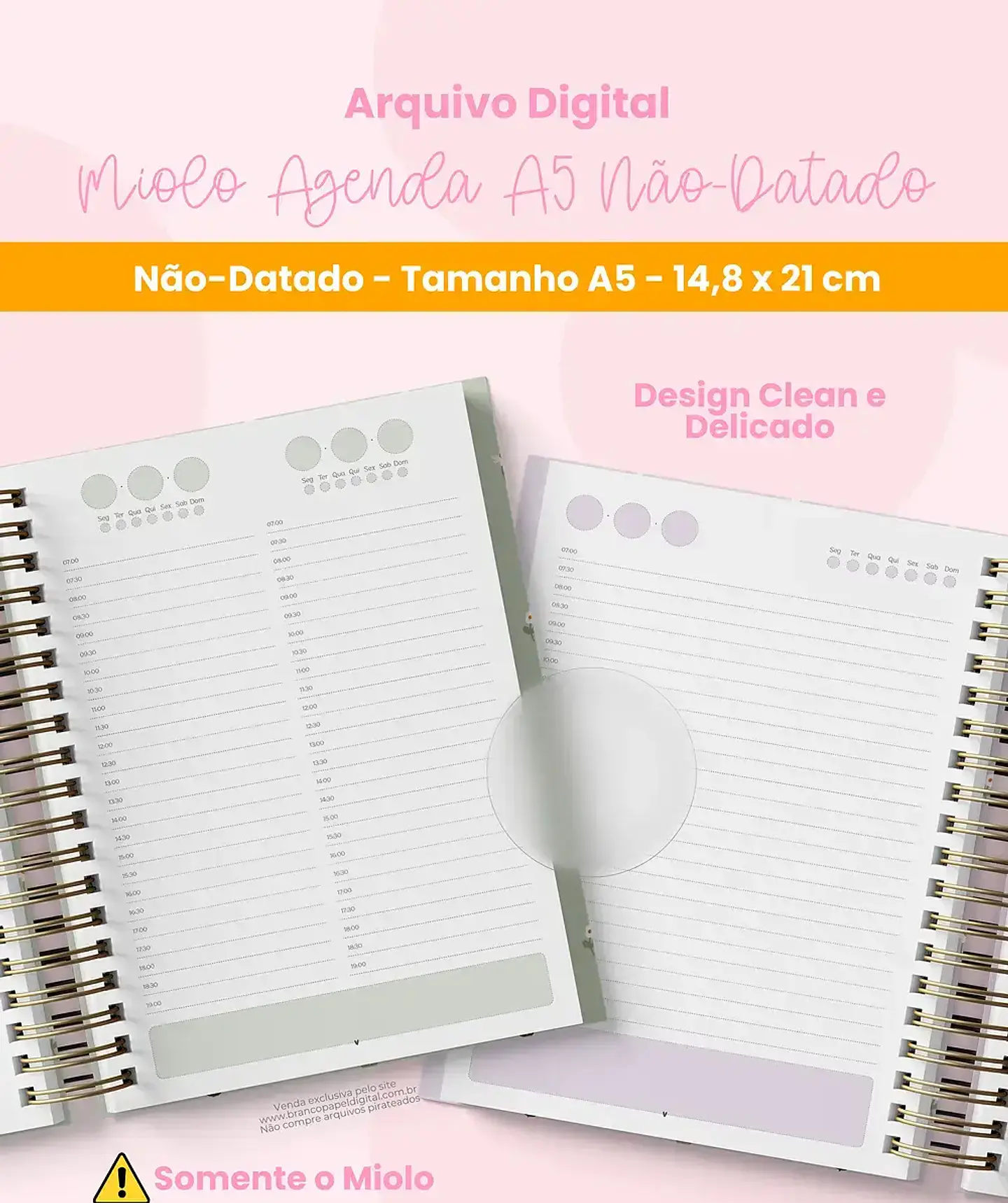 Arquivo Miolo Agenda A5 Não Datado - BRANCO PAPEL 1