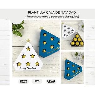 Arquivo Natal Caixa 6 Doces Árvore Estrela