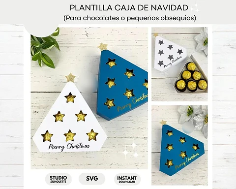 Arquivo Natal Caixa 6 Doces Árvore Estrela