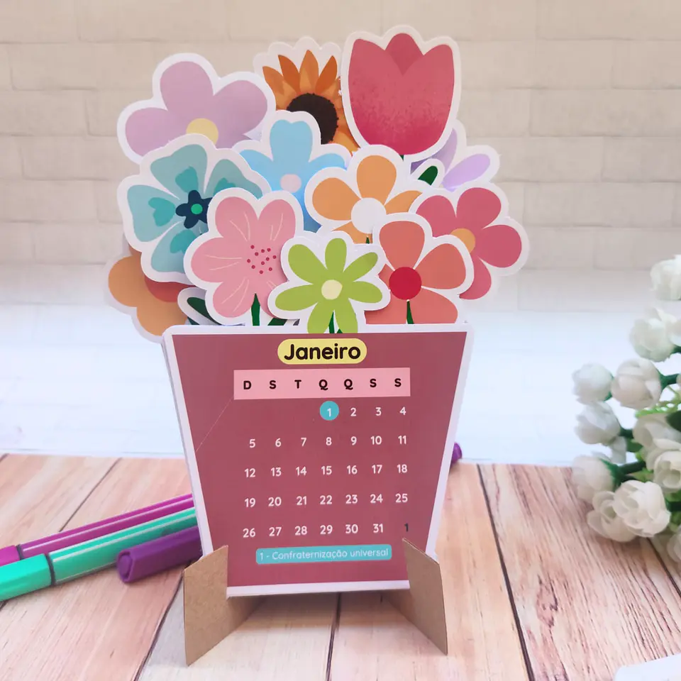 Arquivo Calendário 2025 Jarro de Flores - LOOPINHA 5