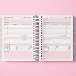 Arquivo Encadernação Caderno de Pedidos 2025 - Tha Moni