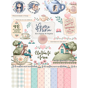 Kit Digital Coleção Fé Menina - Combo Ilustraçãoes - TITA