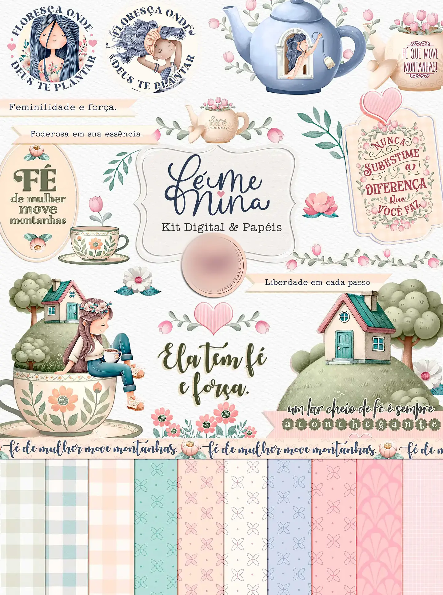 Kit Digital Coleção Fé Menina 1