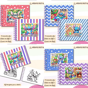 Arquivo Natal Livro de Colorir Stitch - Bia Shaina