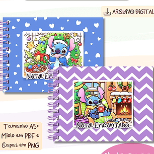 Arquivo Natal Livro de Colorir Stitch - Bia Shaina