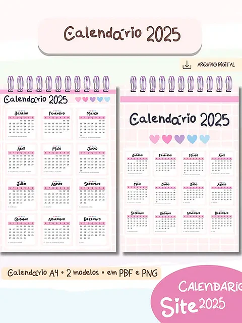  Arquivo Calendário 2025 A4 - BIA SHAINA