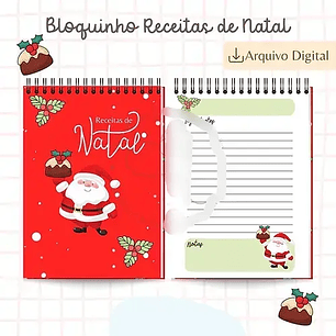 Arquivo Natal Bloquinho de Receiras A6 - Bia Shaina