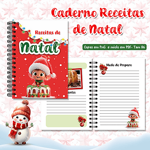  Arquivo Natal Caderno de Receitas A6 - BIA SHAINA