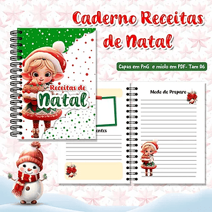  Arquivo Natal Caderno de Receitas A6 - BIA SHAINA