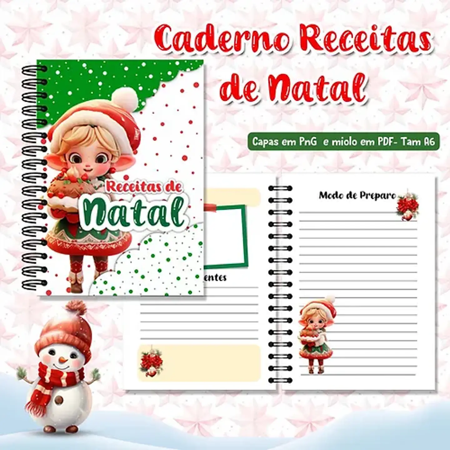  Arquivo Natal Caderno de Receitas A6 - BIA SHAINA 1