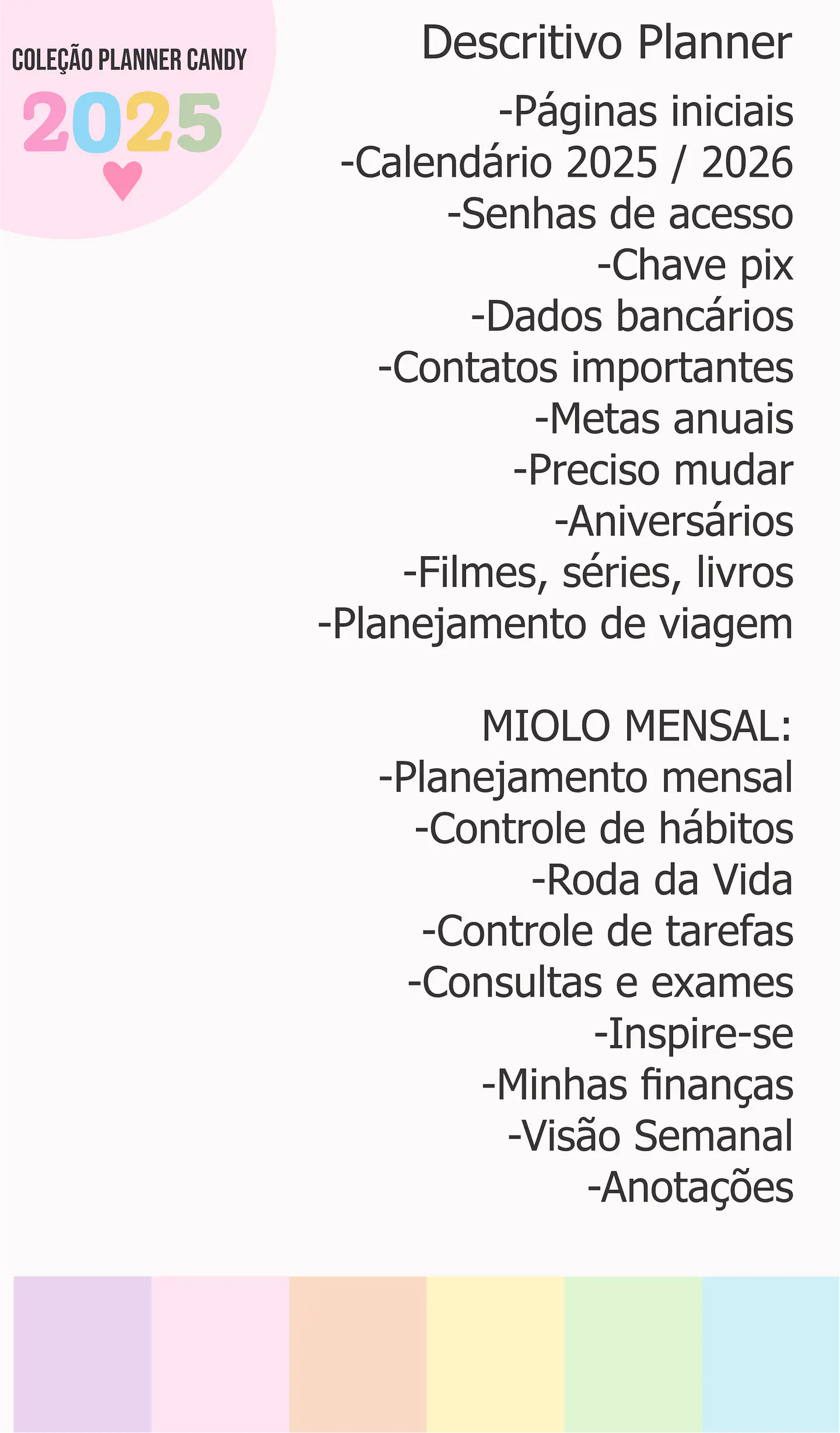 Arquivo Pack Planner Candy 2025 - LINA 2