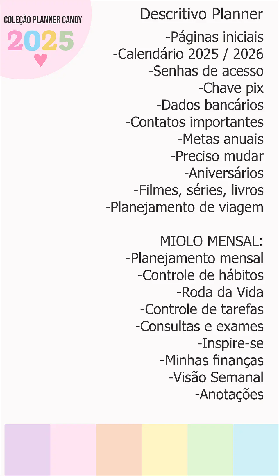 Arquivo Pack Planner Candy 2025 - LINA 2