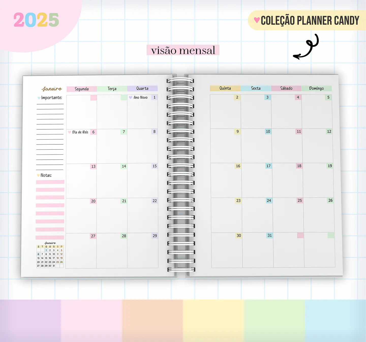 Arquivo Pack Planner Candy 2025 - LINA 12