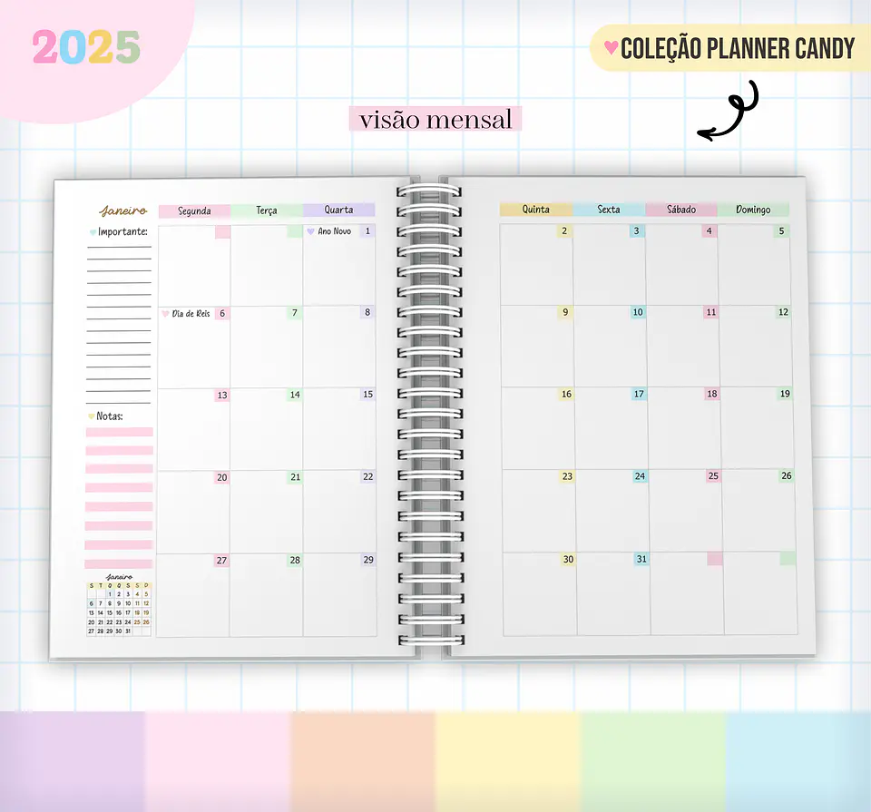 Arquivo Pack Planner Candy 2025 - LINA 12