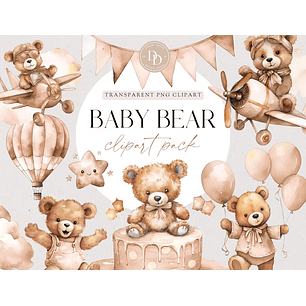 Kit Digital Ursinho Bege