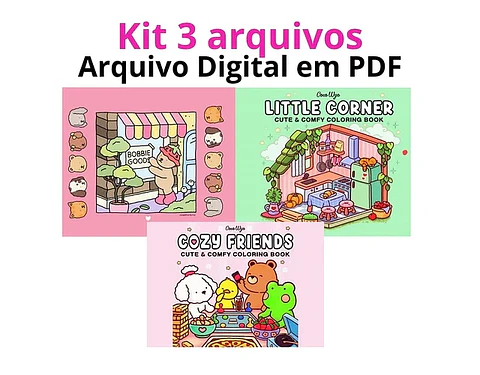 Arquivo Livro de Colorir Boobie Goods, Little Corner e Cozy Friends