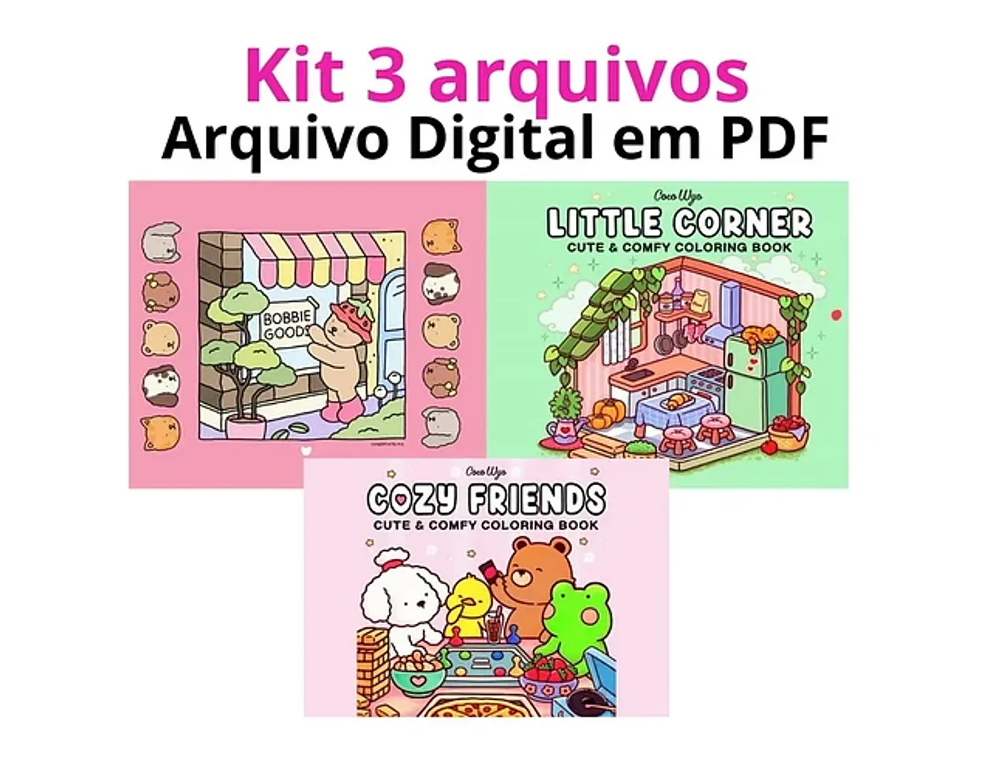 Arquivo Livro de Colorir Boobie Goods, Little Corner e Cozy Friends 1