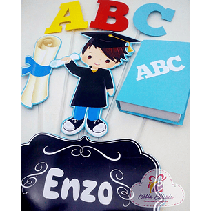 Arquivo de Corte Topo Formatura ABC Menino