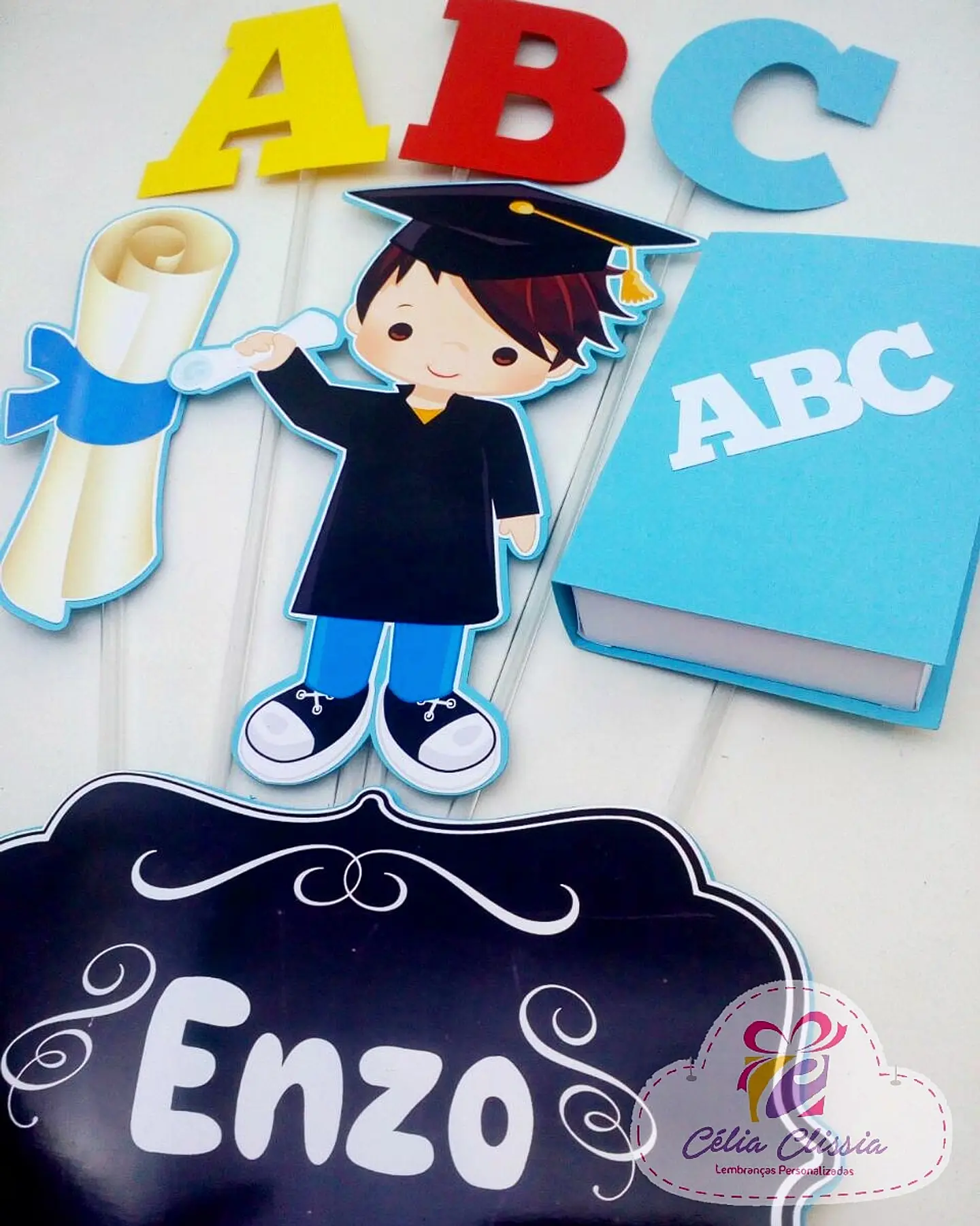 Arquivo de Corte Topo Formatura ABC Menino 1