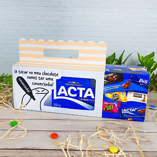 Arquivo de Corte Flork Embalagem Caixa de Chocolate Lacta - Chuvinha de Papel