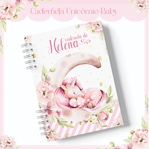 Arquivo Caderneta Unicornio Baby