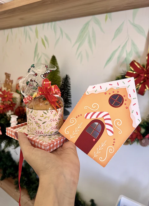 Arfquivo Natal Casinha Panetone 80g - Juh Mirtes