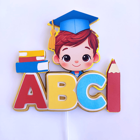Arquivo Topo de Bolo Formatura ABC Menino