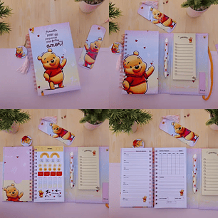 Arquivo Agenda + Caderno Slim Ursinho Pooh - Le Poly
