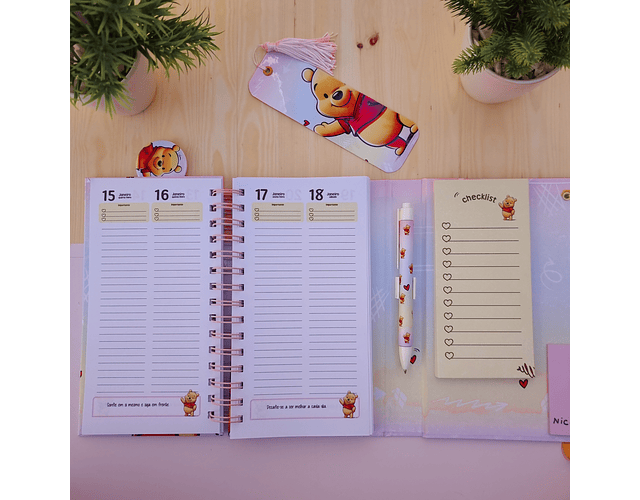 Arquivo Agenda + Caderno Slim Ursinho Pooh - Le Poly