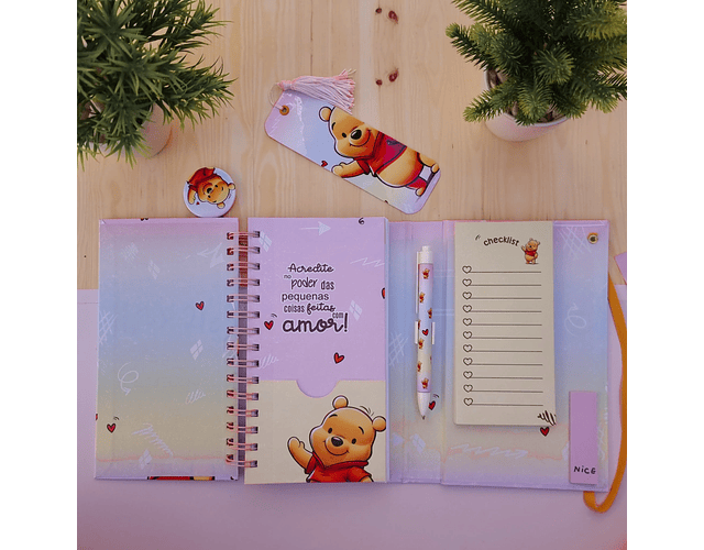 Arquivo Agenda + Caderno Slim Ursinho Pooh - Le Poly