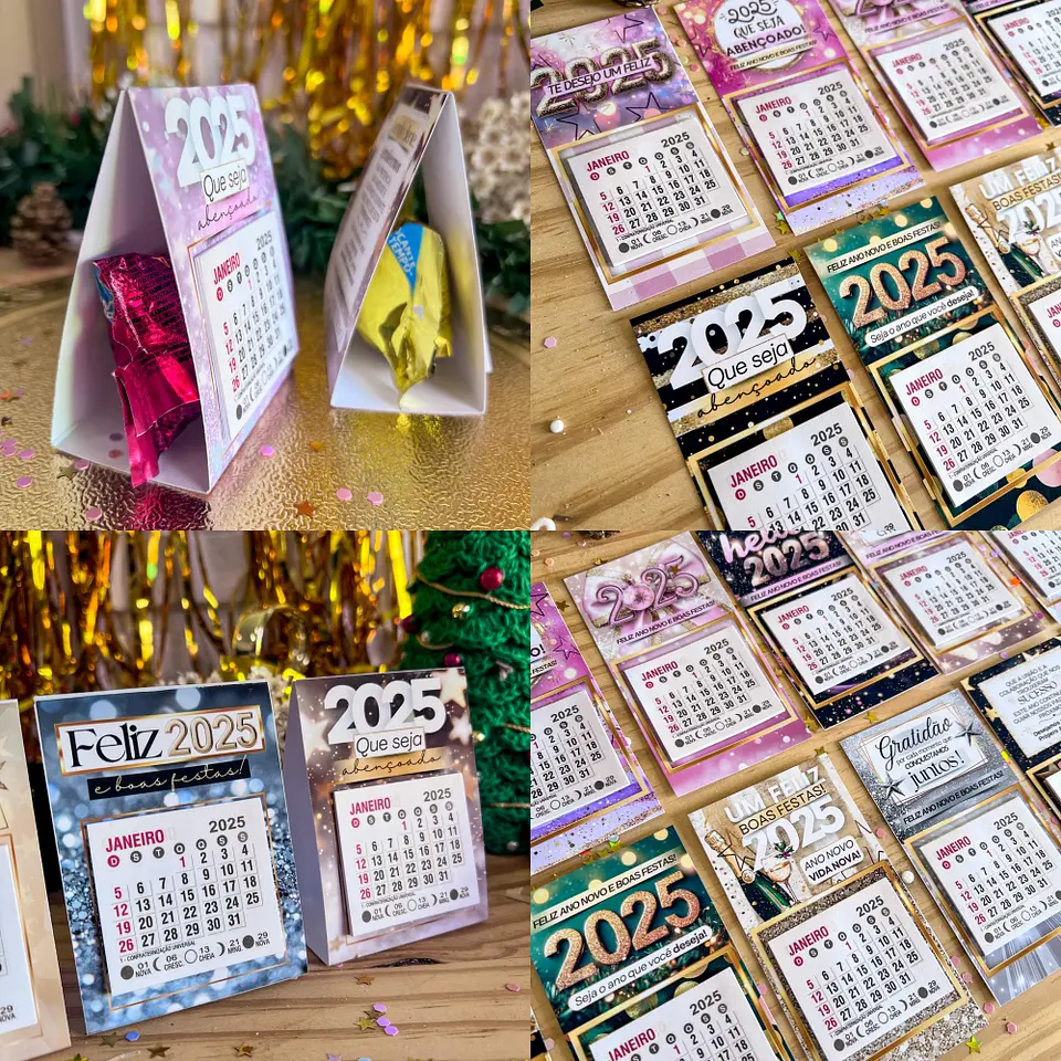 Arquivo Calendário Mesa  e Geladeira Ano Novo 2025 - ILUSTRACIN 1