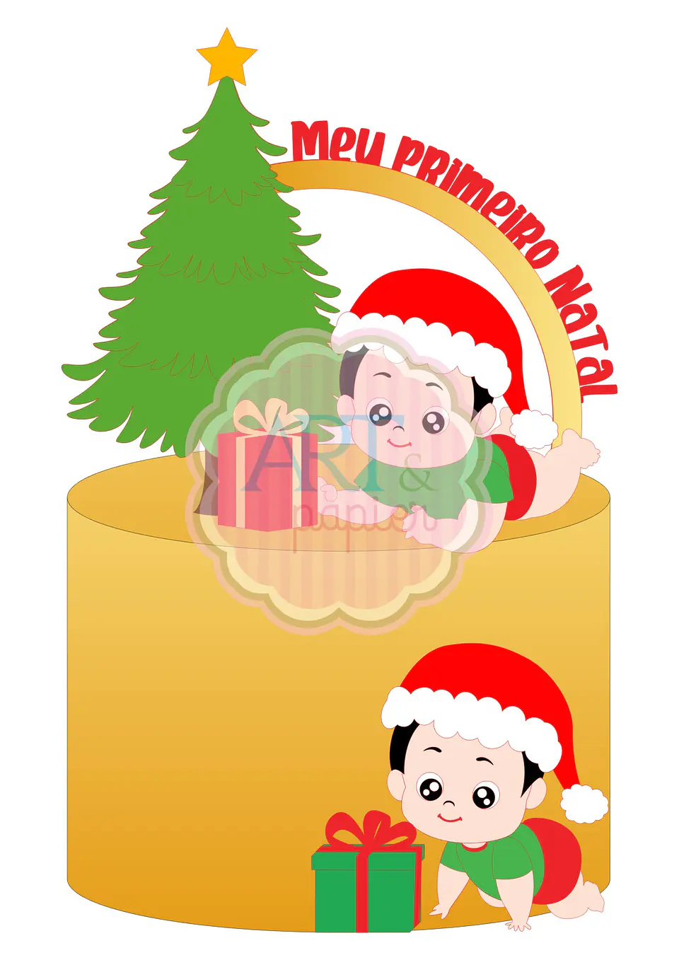 Arquivo de Corte Topo Natal Baby 1