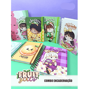 Arquivo Fruit Girls - Combo Encadernação Escolar - TITA