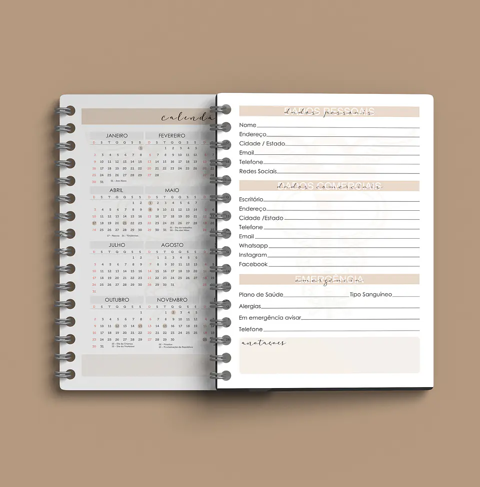 Arquivo Agenda Permanente Contabilidade - Bicho Papel 3