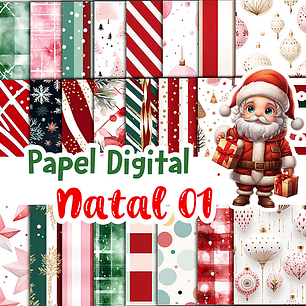 Kit Digital Natal Papel Digital - Bia Shaina