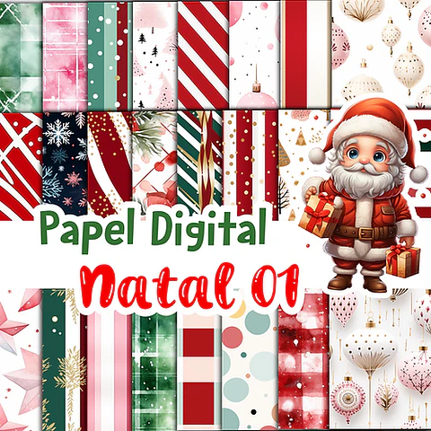 Kit Digital Natal Papel Digital - Bia Shaina