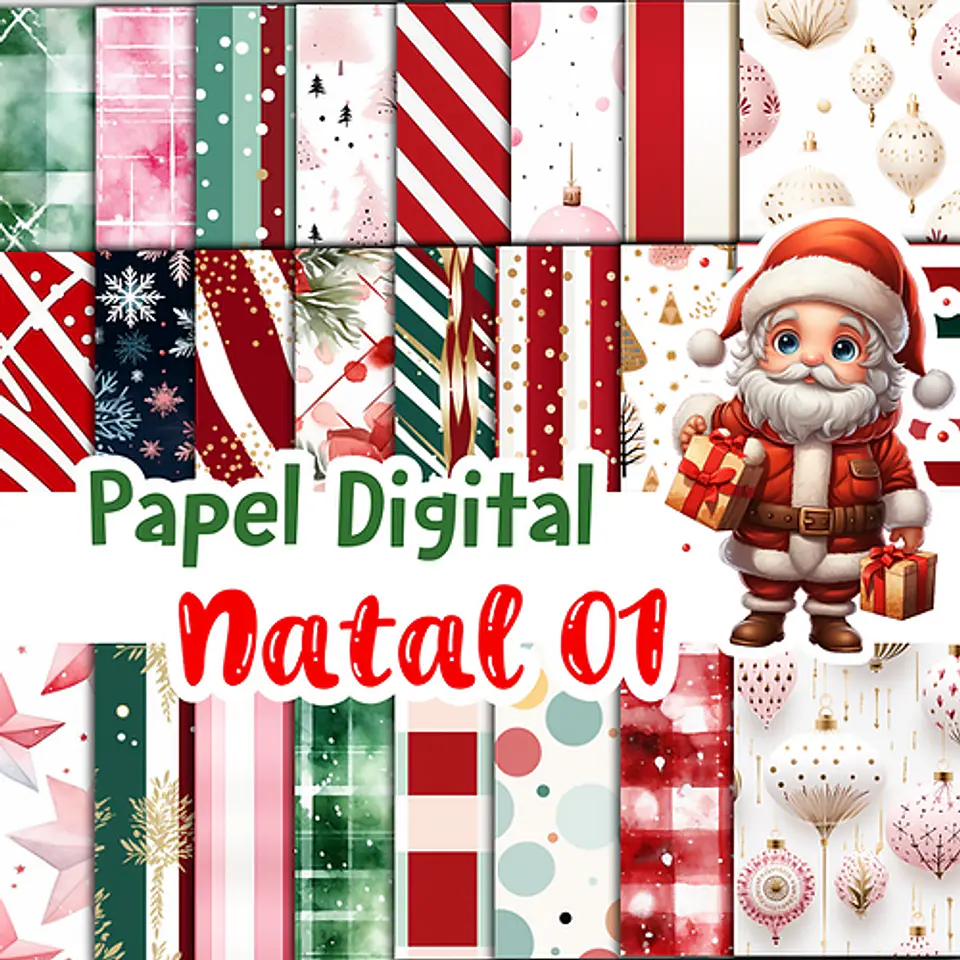 Kit Digital Natal Papel Digital - Bia Shaina 1