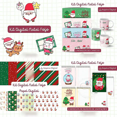 Arquivo Natal Fofo Combo Completo - Bia Shaina