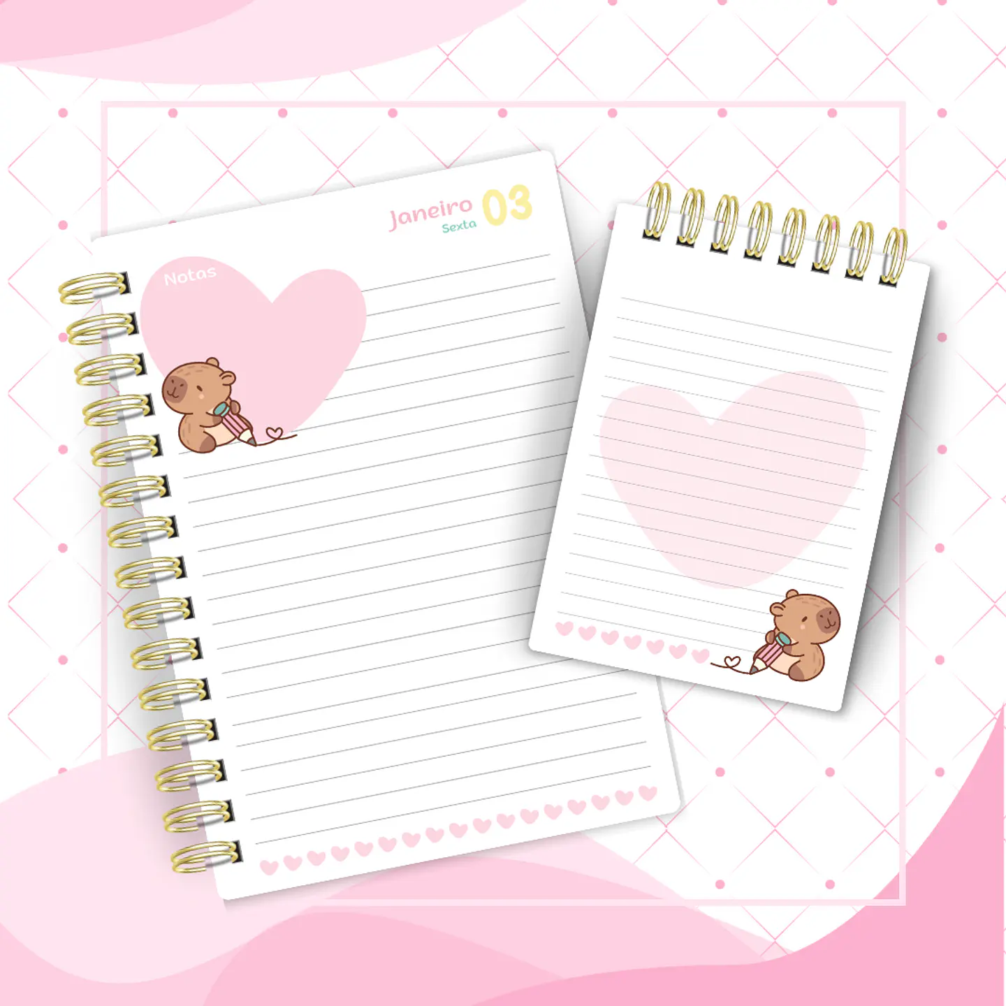 Arquivo Agenda A5 Capy Cute Capivara 2025 - CUTE CORTE 7