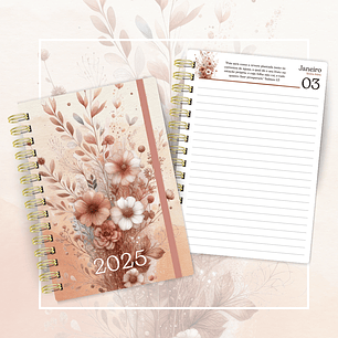 Arquivo Agenda Versículos Floral 2025 + Bloquinho - Cute Corte