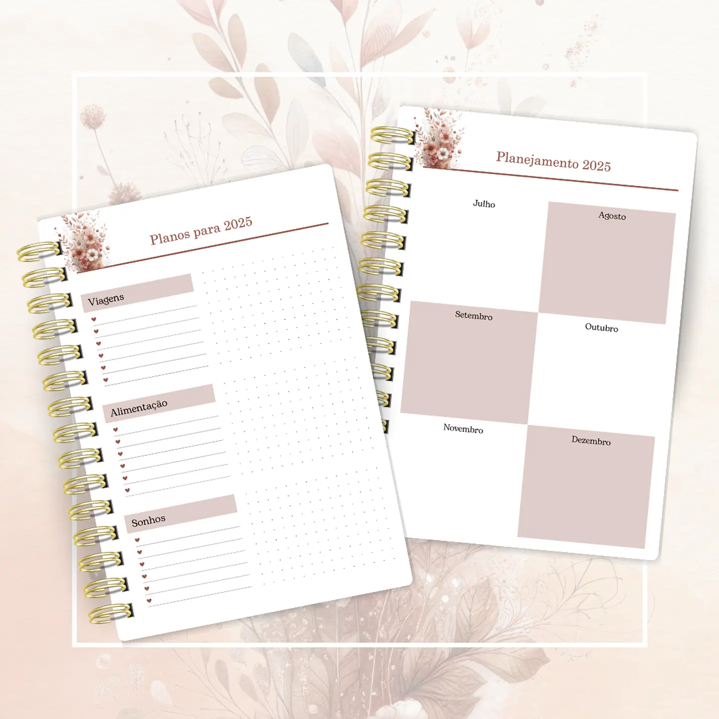 Arquivo Agenda Versículos Floral 2025 + Bloquinho - Cute Corte 5