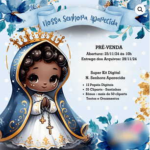 Kit Digital Nossa Senhora Aparecida - Cute Corte