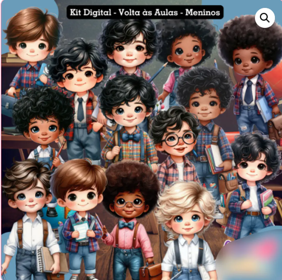 Kit Digital Volta as Aulas Menino - Cute Corte 1