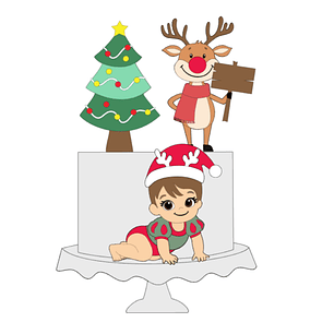 Arquivo de Corte Topo Natal Bebe Engatilhando