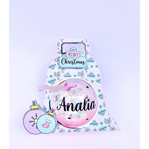 Arquivo Natal Porta Bolinha Acrílica 8cm - MAGENTA