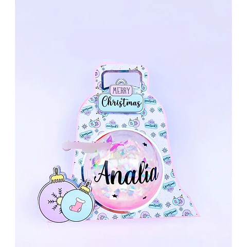 Arquivo Natal Porta Bolinha Acrílica 8cm - MAGENTA