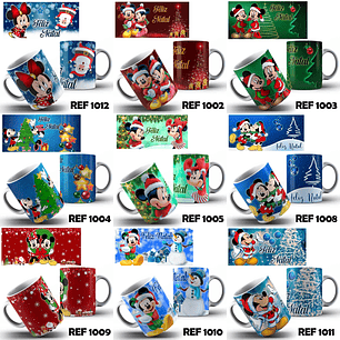 Arquivo Canecas Natal Mickey e Minnie 