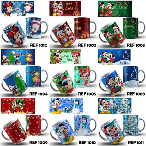 Arquivo Canecas Natal Mickey e Minnie 